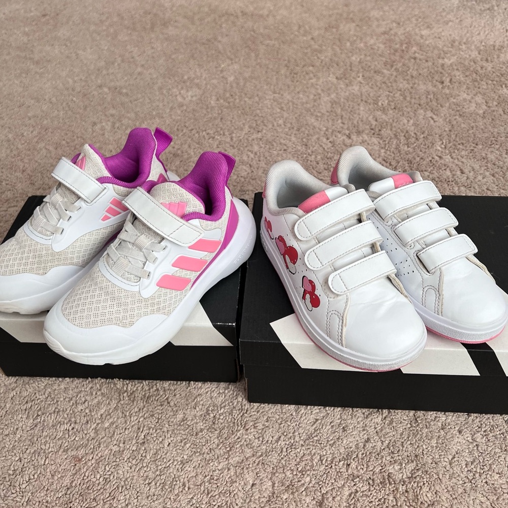 2 Pairs —Adidas Kids' Sneakers 11K